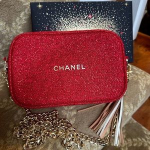 CHANEL Red Pouch Bag